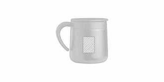 Tasse thermique en acier inox à double paroi Kirol - Marquage Recto