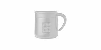 Tasse thermique en acier inox à double paroi Kirol - Marquage Verso