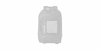 Sac à dos à 2 roues en polyester 300D Malkom - Marquage Recto