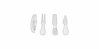 Set Vin et Fromages avec accessoire en acier Chick - impression sur le 2ème article