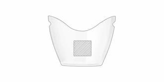 Seau à glaçons transparent 8L en PP résistant Pina - Marquage Verso