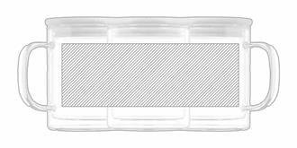 Tasse isotherme avec couvercle 370ml Coutux - Marquage autour