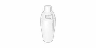 Set shaker en acier inoxydable 550ml Bohemia - Impression Haut
