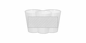 Verre en plastique PP résistant réutilisable Iront - Marquage autour