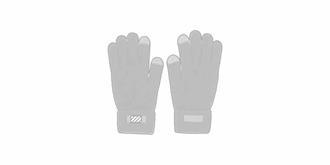 Gant tactile Chaud et doux en polyester RPET Gots - Impression Gauche