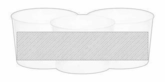 Verre flexible en plastique PP 210ml Mifape - Marquage Recto