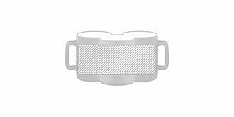 Tasse en céramique avec poignée carrée Jomby - Marquage autour