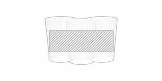 Verre résistant en polypropylène 600ml Alala - Marquage autour