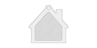 Porte-clés jeton de caddie petite maison Lima - Marquage Maison