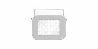 Housse pour ordinateur portable en Softshell Olive - Marquage Recto