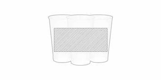 Verre souple et robuste 450ml en plastique PP Gate - Marquage autour