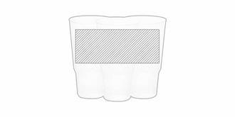 Verre flexible durable 1,2L en plastique PP Dido - Marquage autour