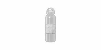 Gourde en Aluminium 800ml avec bouchon Geson - Marquage Recto