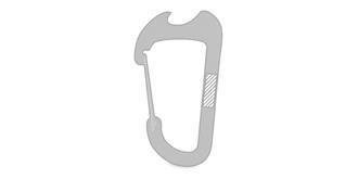 Mousqueton avec décapsuleur aluminium Openir - Marquage Verso