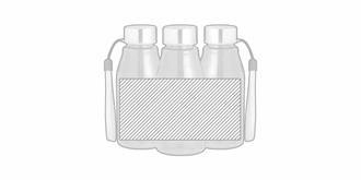 Gourde 350ml en RPET avec bouchon à vis Tafel - Marquage autour