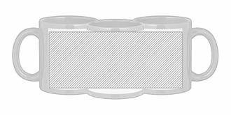 Tasse en céramique 350ml durable Norman - Marquage autour