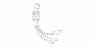 Câble chargeur avec sangle de transport Prex - Marquage Recto