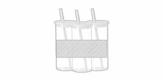 Verre de haute qualité avec couvercle 450ml Veraty - Marquage autour