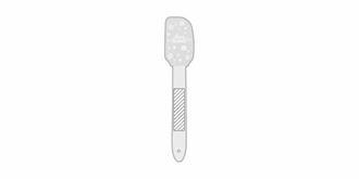 Spatule confortable avec embout en silicone Gesta - Marquage Recto