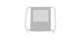 Sac à dos en coton avec cordon résistant Sadre - Marquage Verso