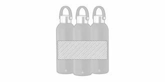 Bouteille isotherme 500ml en acier inoxydable Anto - Marquage autour