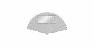 Éventail avec tissu polyester RPET résistant Panas - Marquage Recto