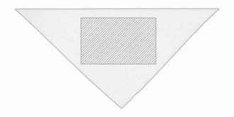 Foulard de forme triangulaire en coton recyclé Lea - Marquage Recto