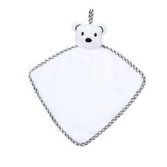 OBG PUB - Doudou avec design d’ourson blanc en polyester Flo