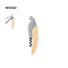 OBG PUB - Tire-bouchon en acier avec poignée en bois Pound