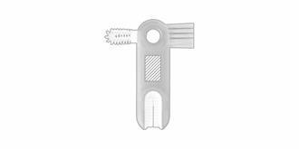 Brosse de nettoyage pratique en ABS Eltron - Marquage Recto