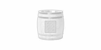 Seau à glaçons en acier avec extérieur bois Tonos - Marquage Recto