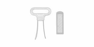 Tire-Bouchon pratique en acier inox Dombo - Marquage Recto