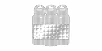 Gourde 500ml en aluminium avec bouchon à vis Jiner - Marquage autour