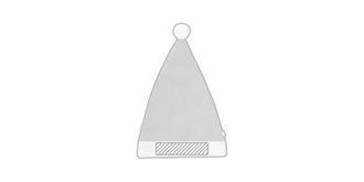 Bonnet de Père Noël léger en RPET Poopy - Marquage Recto