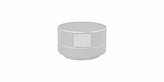 Haut-Parleurs avec connexion Bluetooth en alu Soba - Marquage Recto