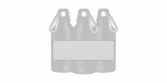 Bidon en aluminium recyclé 400ml avec bouchon Abii - Marquage autour