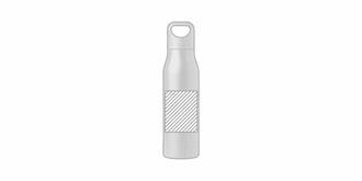Bouteille d'eau 850ml en acier inoxydable Liton - Marquage Recto