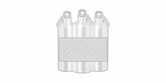 Gourde en aluminium 1L avec bouchon à vis Gilax - Marquage autour