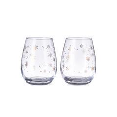 OBG PUB - Lot de 2 verres au design flocon de neige Varty