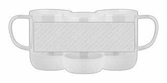 Tasse 450ml en verre borosilicaté et liège Ponnie - Marquage autour