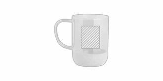 Tasse 450ml en verre borosilicaté et liège Ponnie - face 1