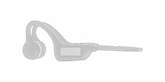 Écouteurs avec connexion Bluetooth Sary - Impression Gauche