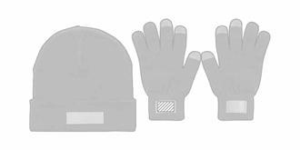 Ensemble chapeau et gants de taille adulte Jarkan - Impression Gauche