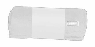 Couverture au toucher doux en matière polaire Milo - impression sur étiquette