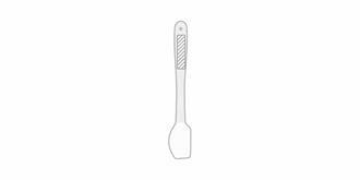 Spatule en silicone et bambou robuste Avela - Marquage Recto