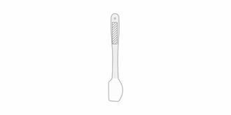 Spatule en silicone et bambou robuste Avela - Marquage Verso