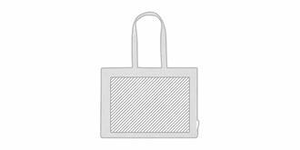 Sac en coton recyclé résistant cousue Bata - Marquage Verso