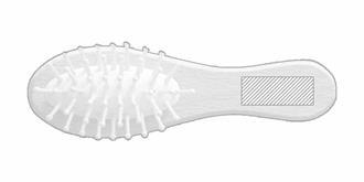 Brosse à cheveux en bois avec dents en bambou Folk - Marquage Recto