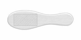 Brosse à cheveux en bois avec dents en bambou Folk - Marquage Verso