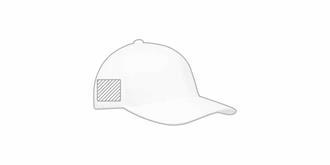 Casquette 6 panneaux en coton et polyester Jackin - Impression Droite